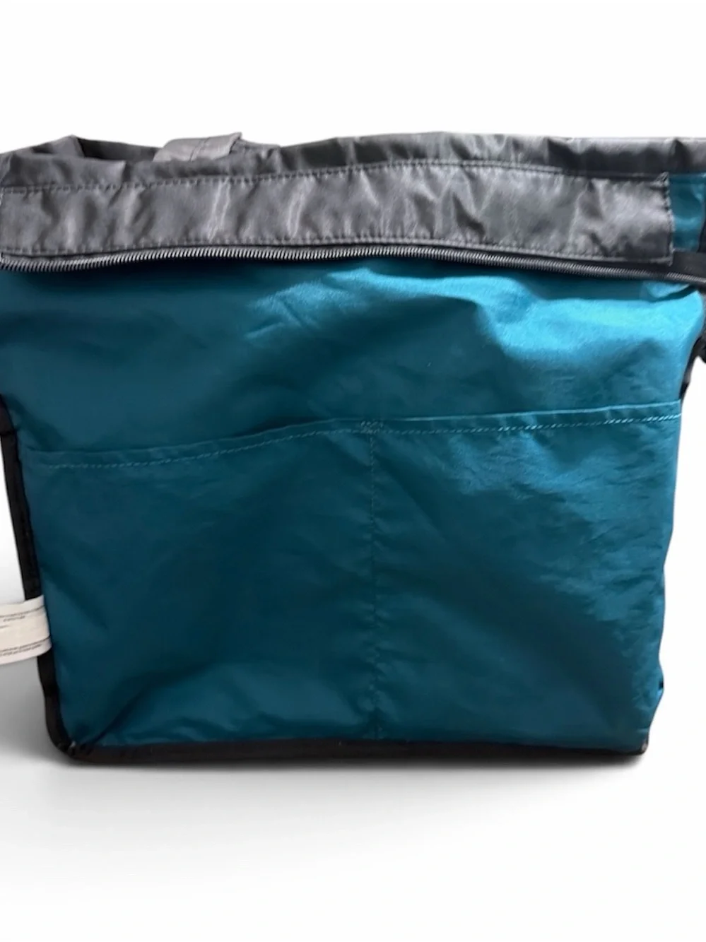 Skip Hop Forma Black Quilted Diaper Bag Tote Travel Carryall Teal Interior